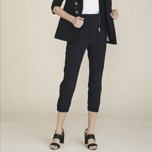 Veronica Beard Sz 4 Manisha utilitarian joggers black career cropped